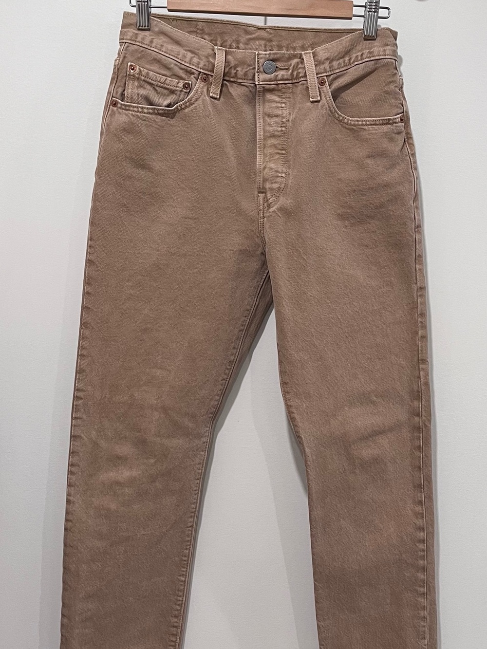 Levi's 501 Straight Jeans in Tan Brown